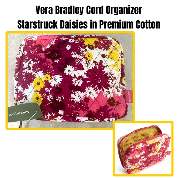 Vera Bradley Handbags - Vera Bradley Cord Organizer
Starstruck Daisies in Premium Cotton
